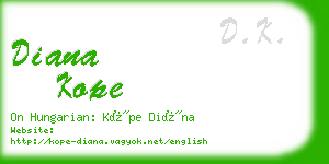 diana kope business card